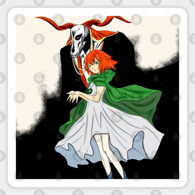 Chise & elias, the bride and the broom Sticker by jorge_lebeau